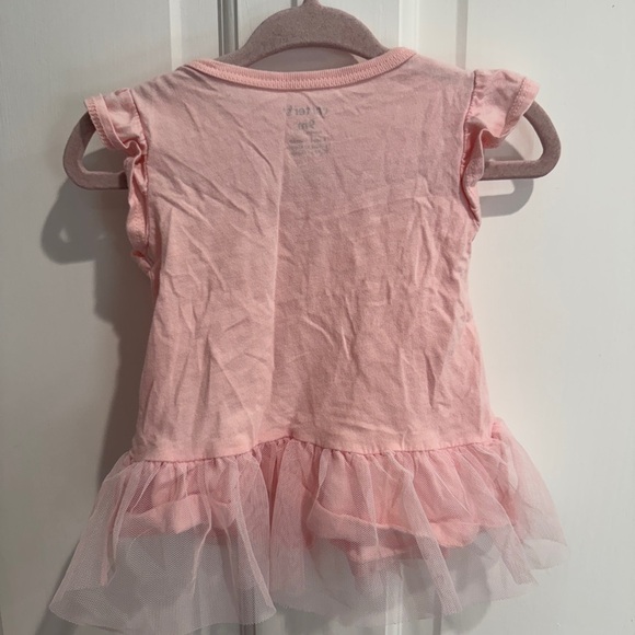 NWOT Carter's 9M Girls Pink Bunny Tulle Short Sleeve Top Blouse for Easter - Picture 4 of 5
